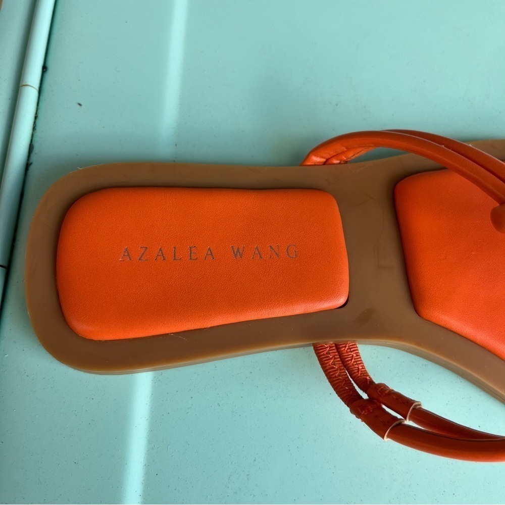 Azalea Wang Tangerine Strappy Sandals 7 - Picture 4 of 6